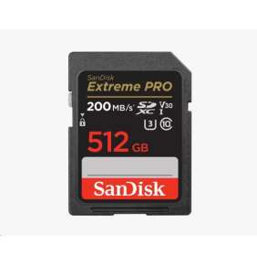 Karta SanDisk SDXC 512 GB Extreme PRO (200 MB/s triedy 10, UHS-I U3 V30)