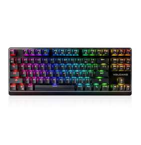 Modecom VOLCANO LANPARTY RGB drátová mechanická herní klávesnice (Outemu Brown), LED podsvícení, USB, US layout, černá