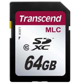 Transcend 64GB SDXC (Class 10) MLC průmyslová paměťová karta (bez adaptéru), 20MB/s R, 20MB/s W