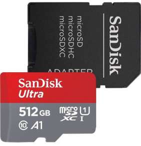 SanDisk Ultra/micro SDHC/512GB/150MBps/UHS-I U1 / Class 10/+ Adaptér