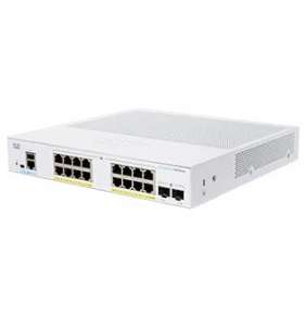 Cisco switch CBS350-16P-2G-UK (16xGbE,2xSFP,16xPoE+,120W,fanless) - REFRESH