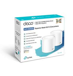 TP-Link Deco X60(2-pack) WiFi6 Mesh (AX5400, 2,4GHz/5GHz, 2xGbELAN/WAN)