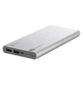 GP PowerBank FP10MB, záložní zdroj 10000 mAh, USB 1.8A/9V + USB 1A/5V, QuickCharge 2.0, stříbrná