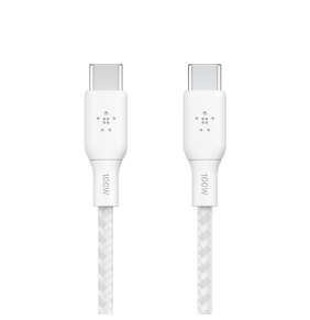 Belkin kábel Boost Charge Double-Braided USB-C to USB-C 100W 3m - White