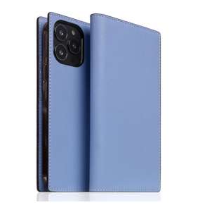 SLG Design puzdro D9 France Chevere Sully Leather Diary pre iPhone 14 Pro Max - Blue Vista