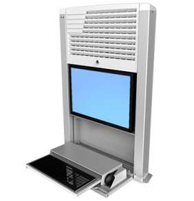 ERGOTRON StyleView® Sit-Stand Enclosure (bílý), uzavíratelný držák na zeď pro LCD,PC, klávesnici , myš. 