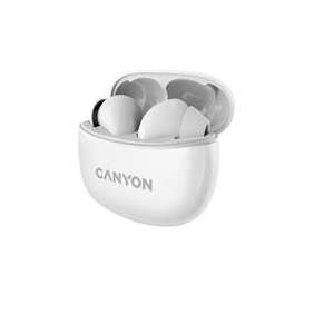 Canyon TWS-5, True Wireless Bluetooth slúchadlá do uší, nabíjacia stanica v kazete, biele