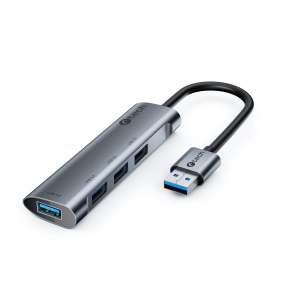 C-TECH HUB USB, UHB-U3-AL, 4x USB 3.2 Gen 1, hliníkové tělo