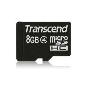 Transcend 8GB microSDHC (Class 4) paměťová karta (bez adaptéru)