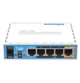 MikroTik RouterBOARD RB951Ui-2nD, hAP,CPU 650MHz, 5x LAN, 2.4Ghz 802.11b/g/n, USB, 1x PoE out,  L4